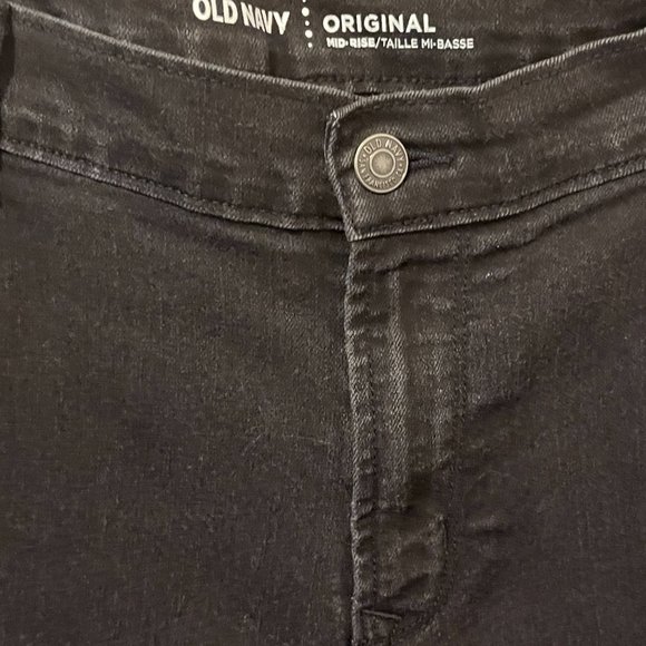 OLD NAVY | Women's Original Mid Rise Jeans Black 16 Short - Picture 4 of 7